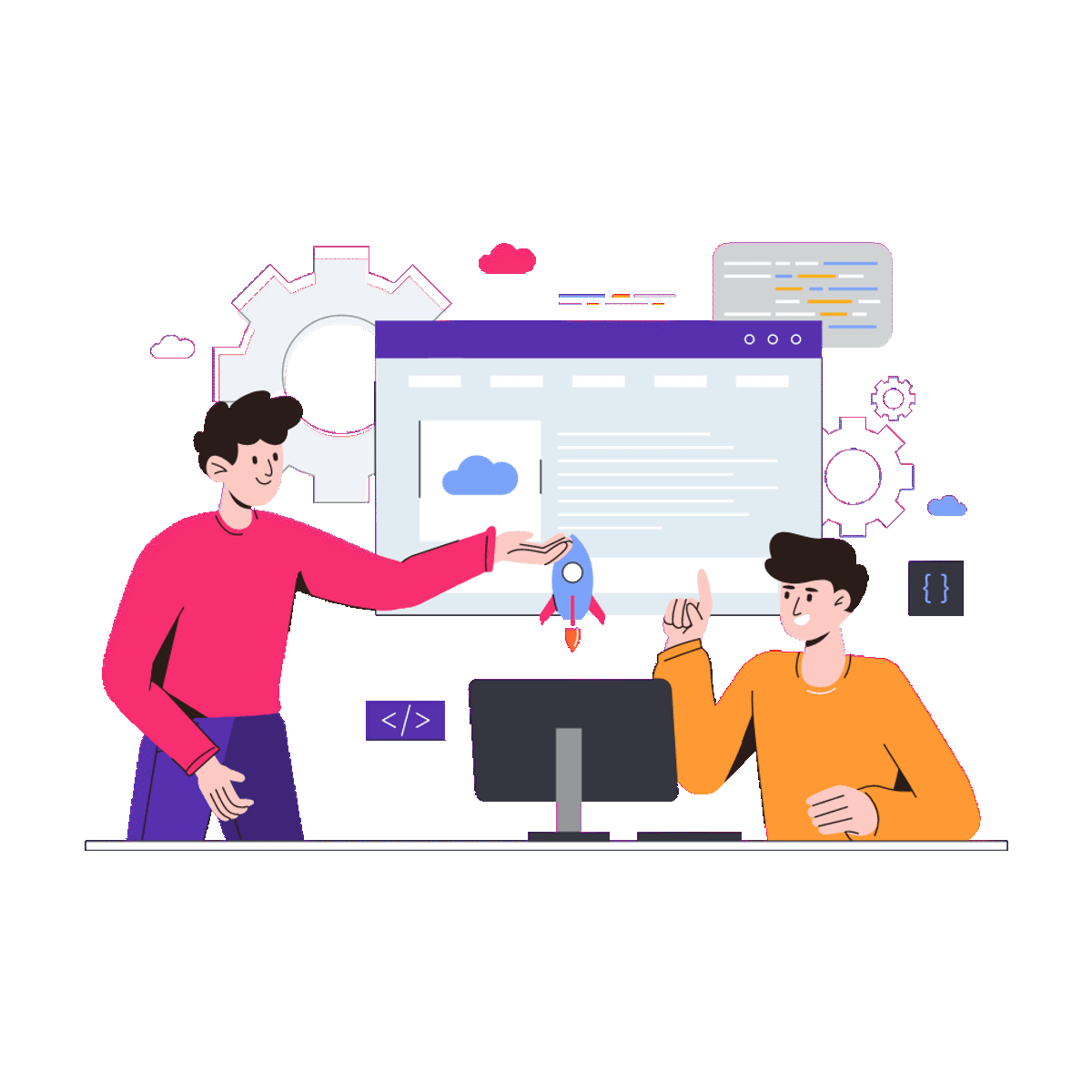 Animation de création de site web